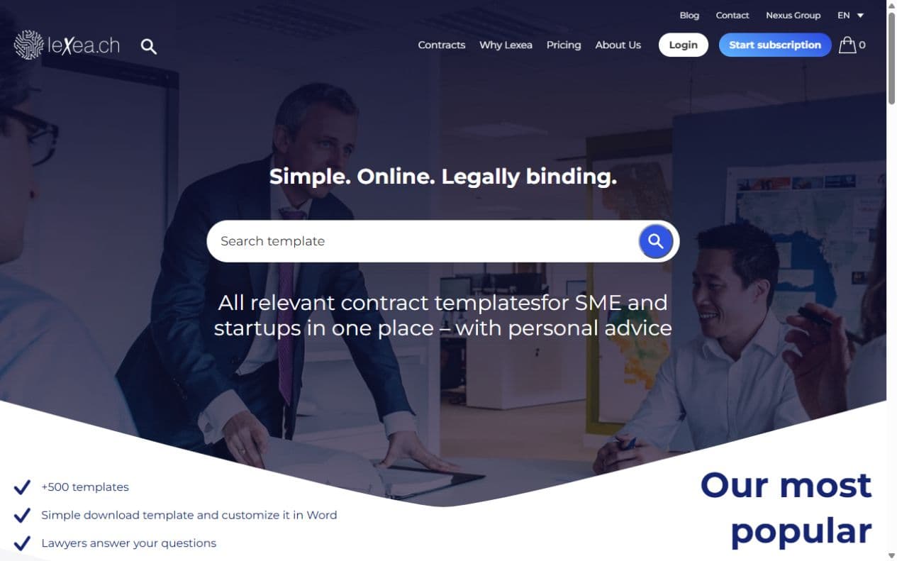 Lexea website preview